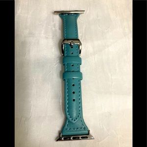 Turquoise leather 38” Apple Watch Strap
